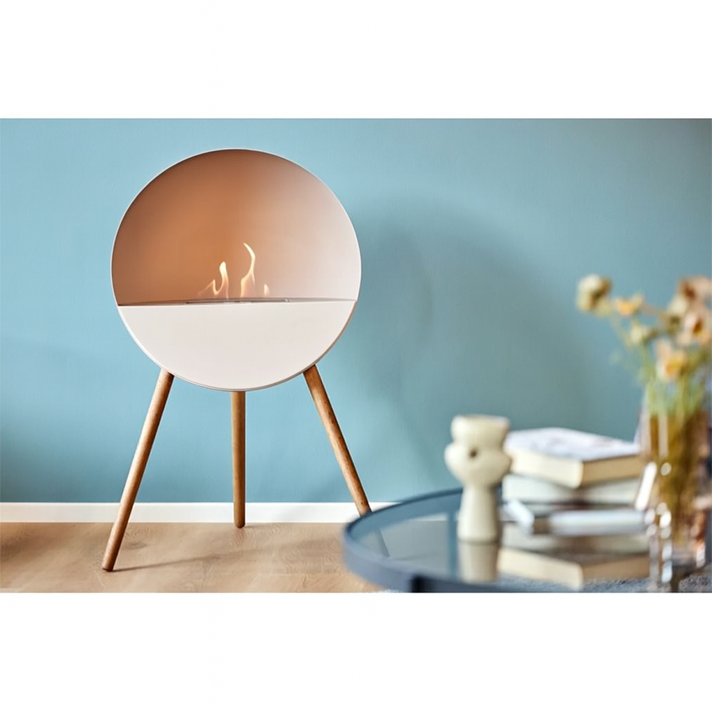 Gulvstående biopejs (Hvid)