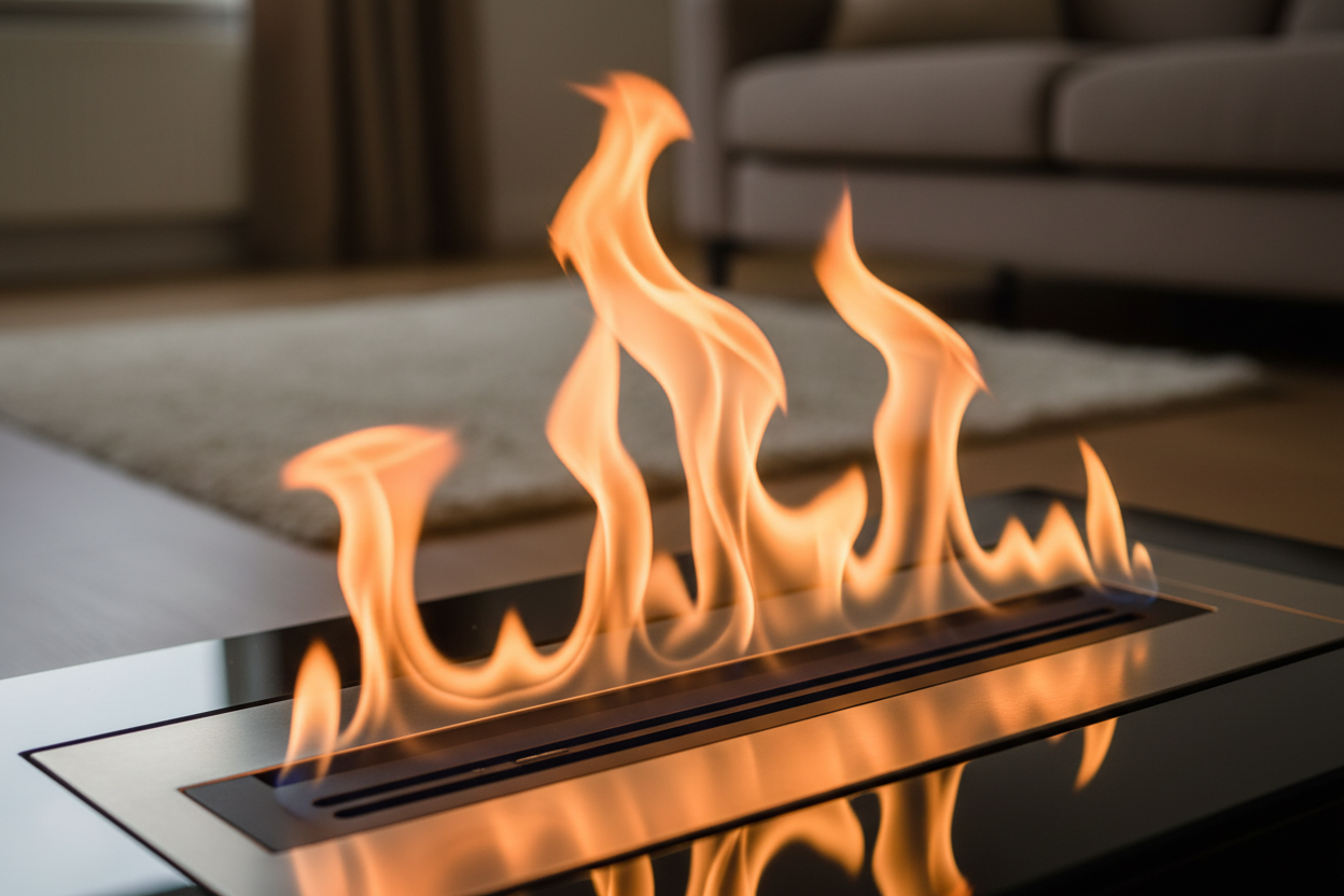 flammer fra en biopejs