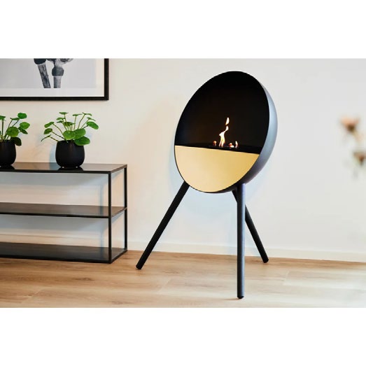 Gulvstående Biopejs (Guld og Sort)