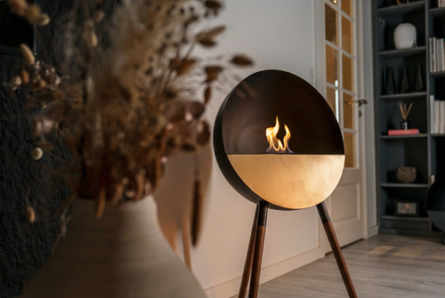 Gulvstående Biopejs (Guld og Sort)